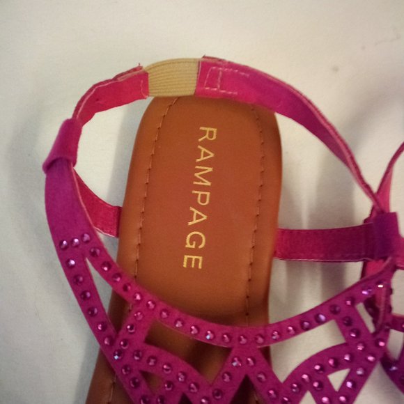 Faux Suede Thong Sandal With Sparkles - Picture 4 of 7